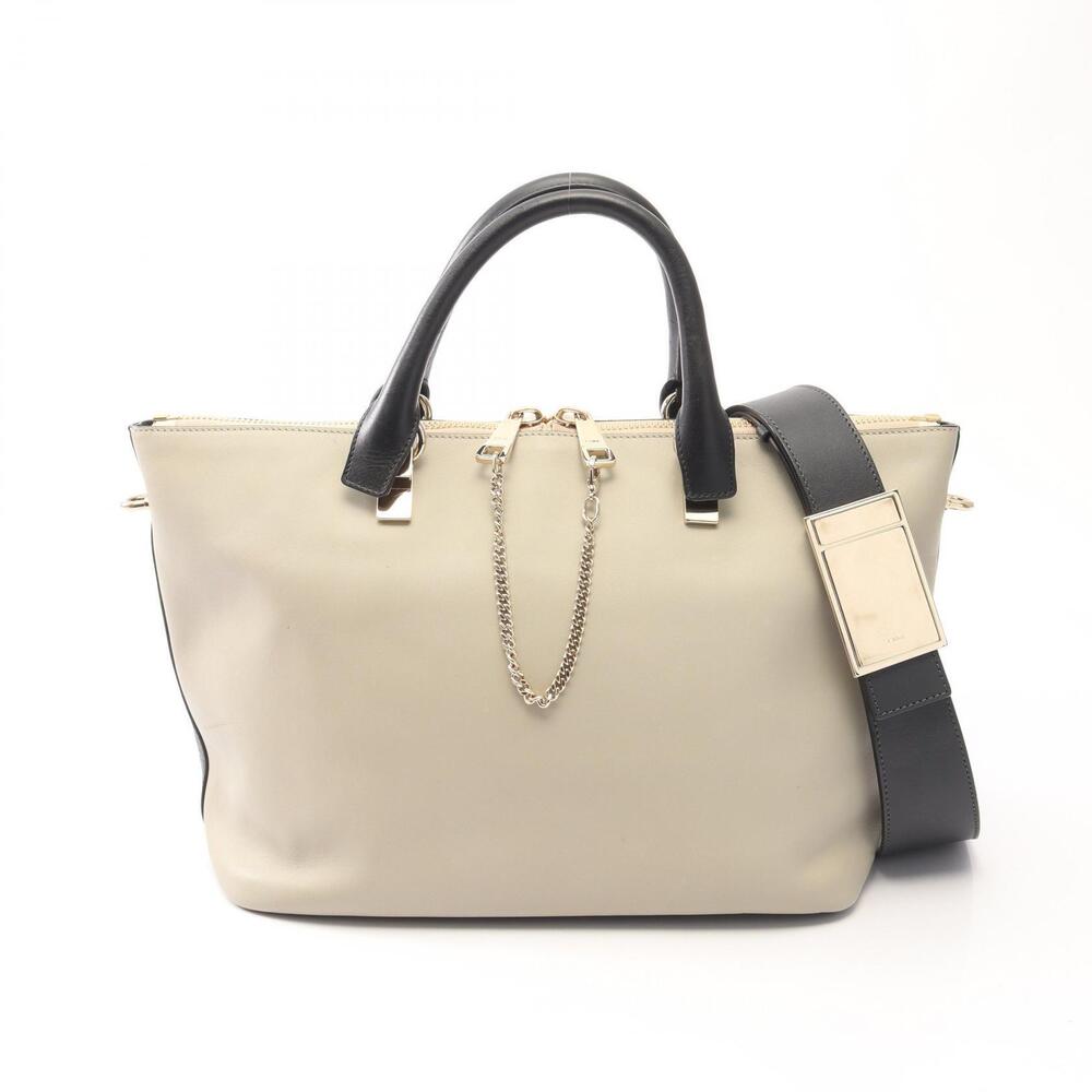 Chloe Baylee Handbag Leather Gray Black